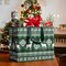2 Pack 13" Large Christmas Gift Bags with Tissue Paper, Reusable Christmas Tote Bags with Handles, Non-Woven Holiday Gift Bags for Xmas Gift Wrap/Party Favor Supplies, 12.8"*10.2"*6.3"